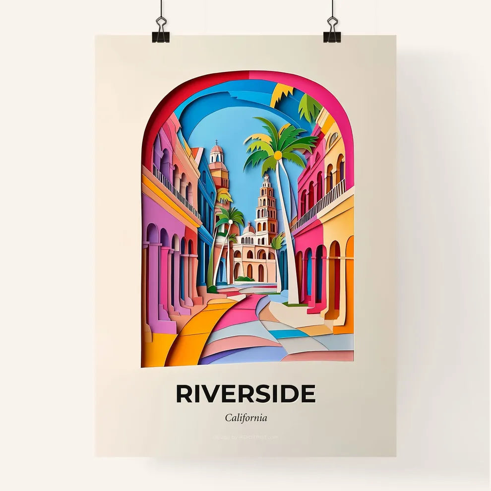 Vivid Riverside, California, Colorful Poster