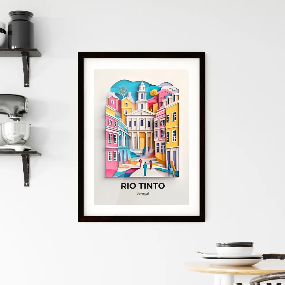 Vivid Rio Tinto, Portugal, Framed Wall Art