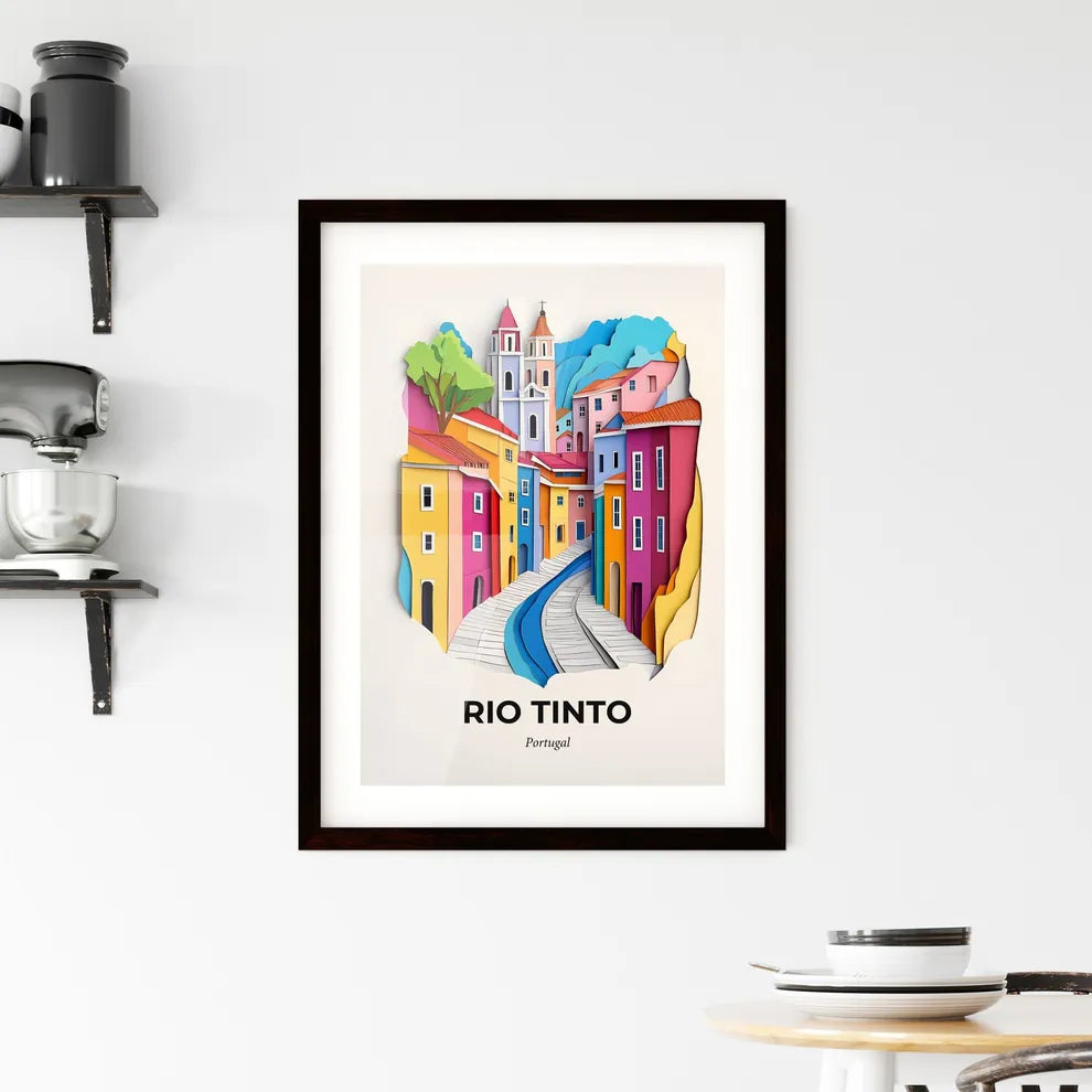 Vivid Rio Tinto, Portugal, Framed Wall Art