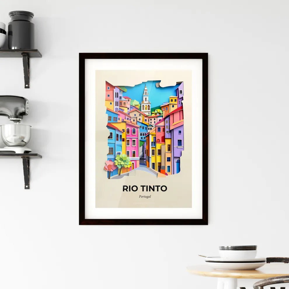 Vivid Rio Tinto, Portugal, Framed Wall Art