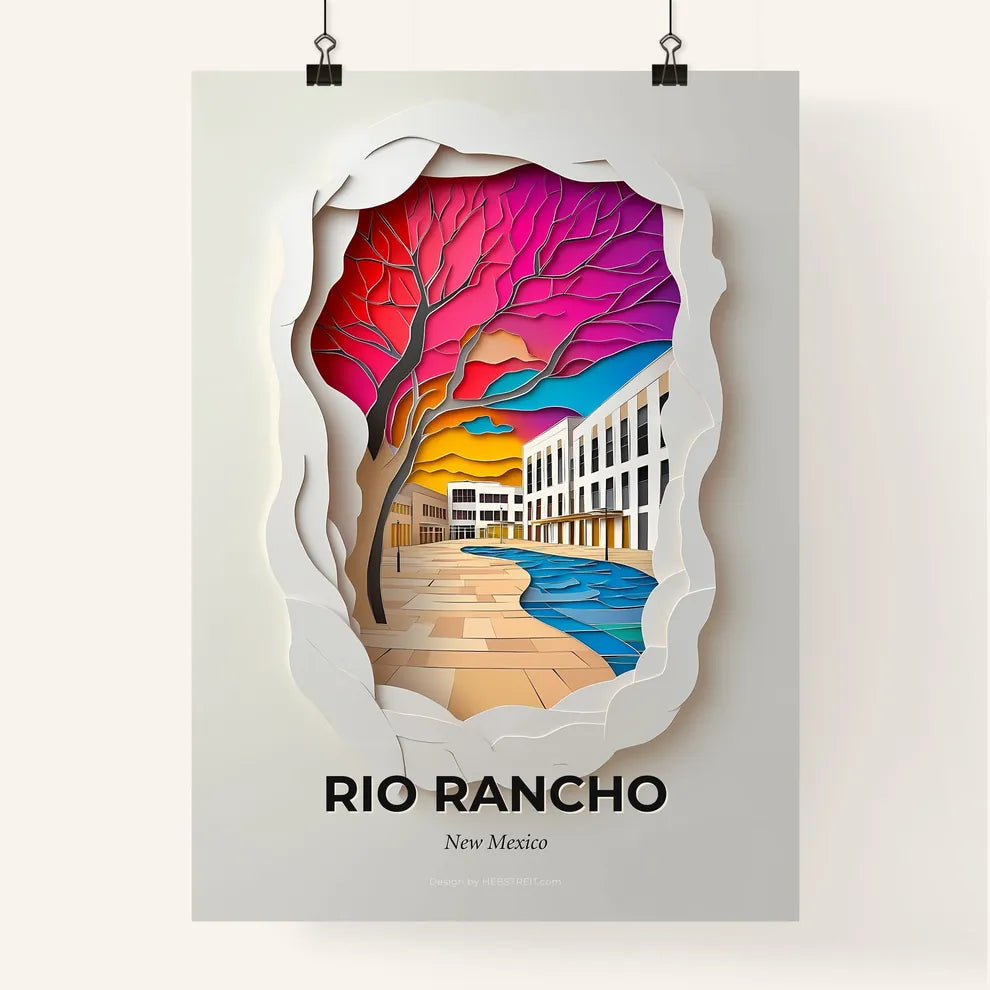 Vivid Rio Rancho, New Mexico, Colorful Poster