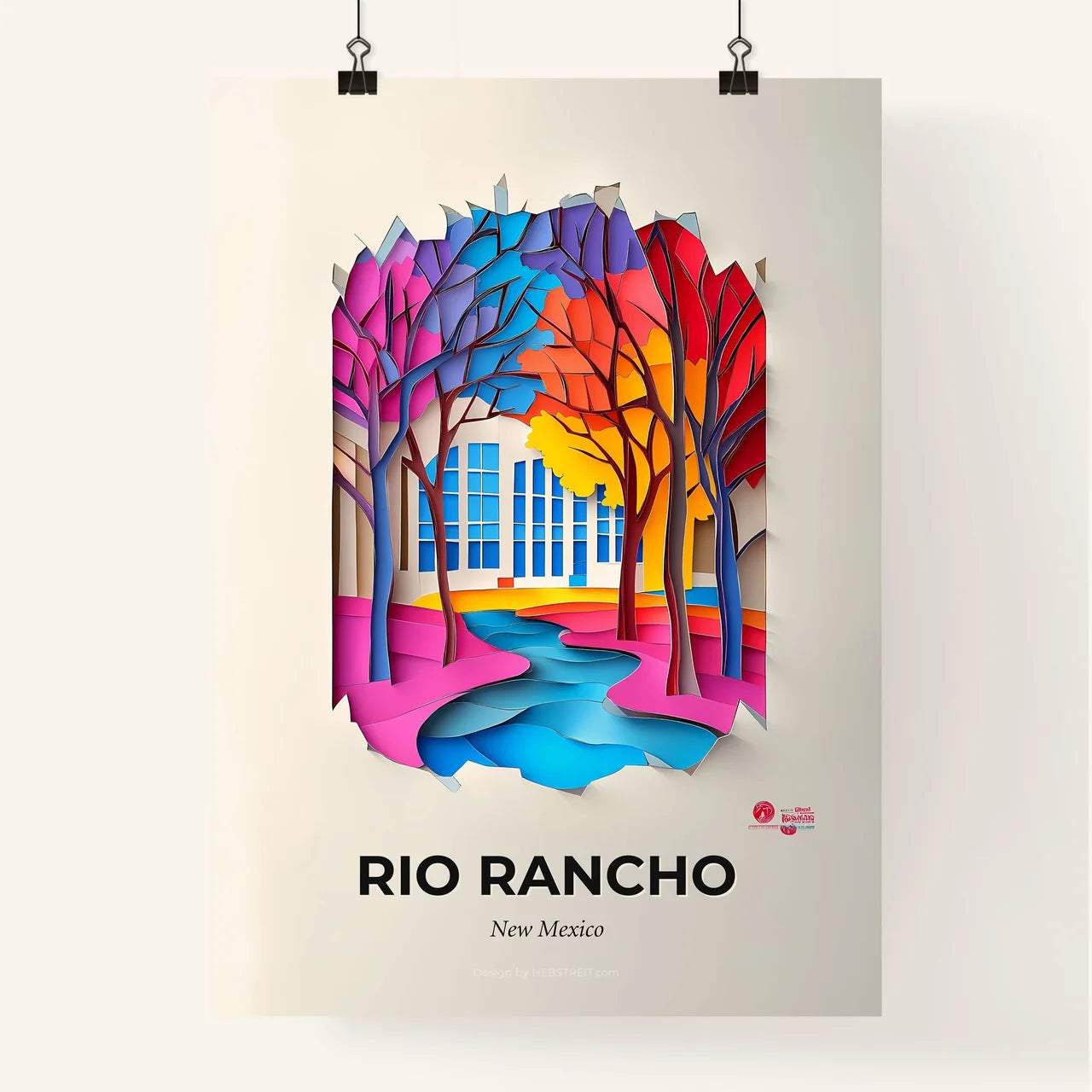 Vivid Rio Rancho, New Mexico, Colorful Poster