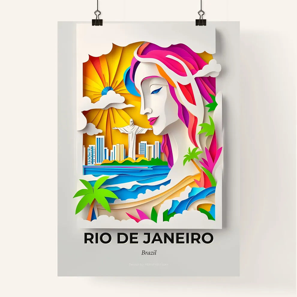 Vivid Rio de Janeiro, Brazil, Colorful Poster
