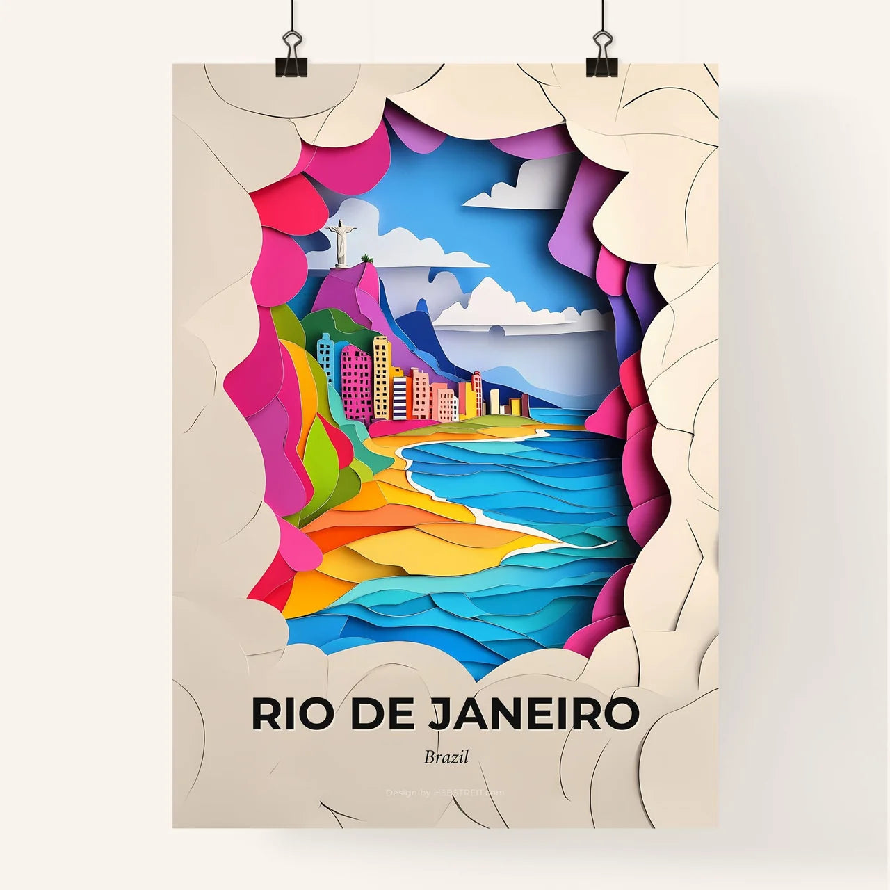 Vivid Rio de Janeiro, Brazil, Colorful Poster