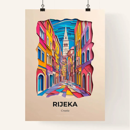Vivid Rijeka , Croatia, Colorful Poster