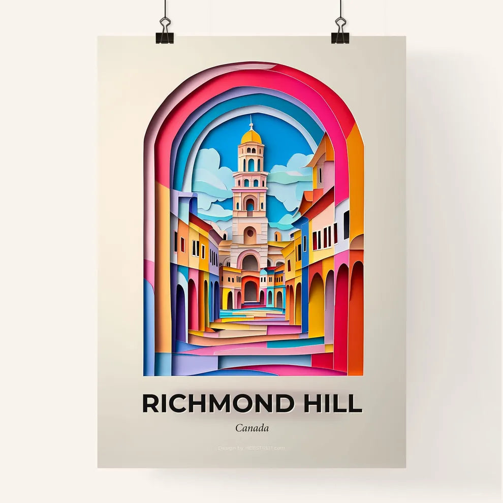 Vivid Richmond Hill, Canada, Colorful Poster