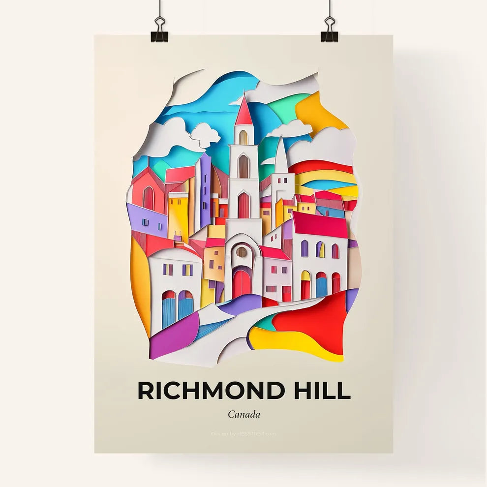 Vivid Richmond Hill, Canada, Colorful Poster
