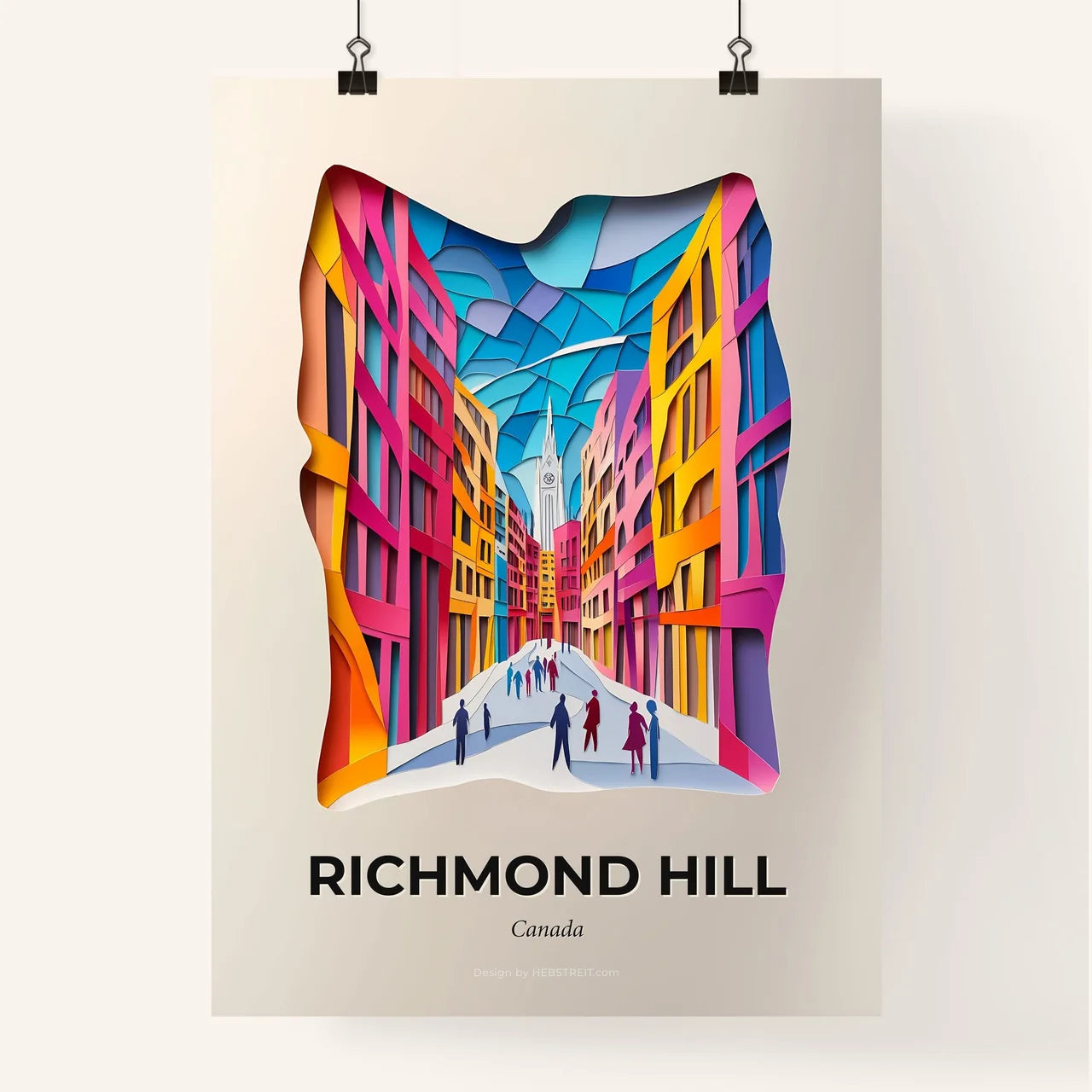 Vivid Richmond Hill, Canada, Colorful Poster