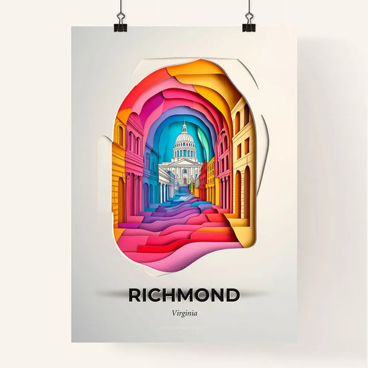 Vivid Richmond, Virginia, Colorful Poster