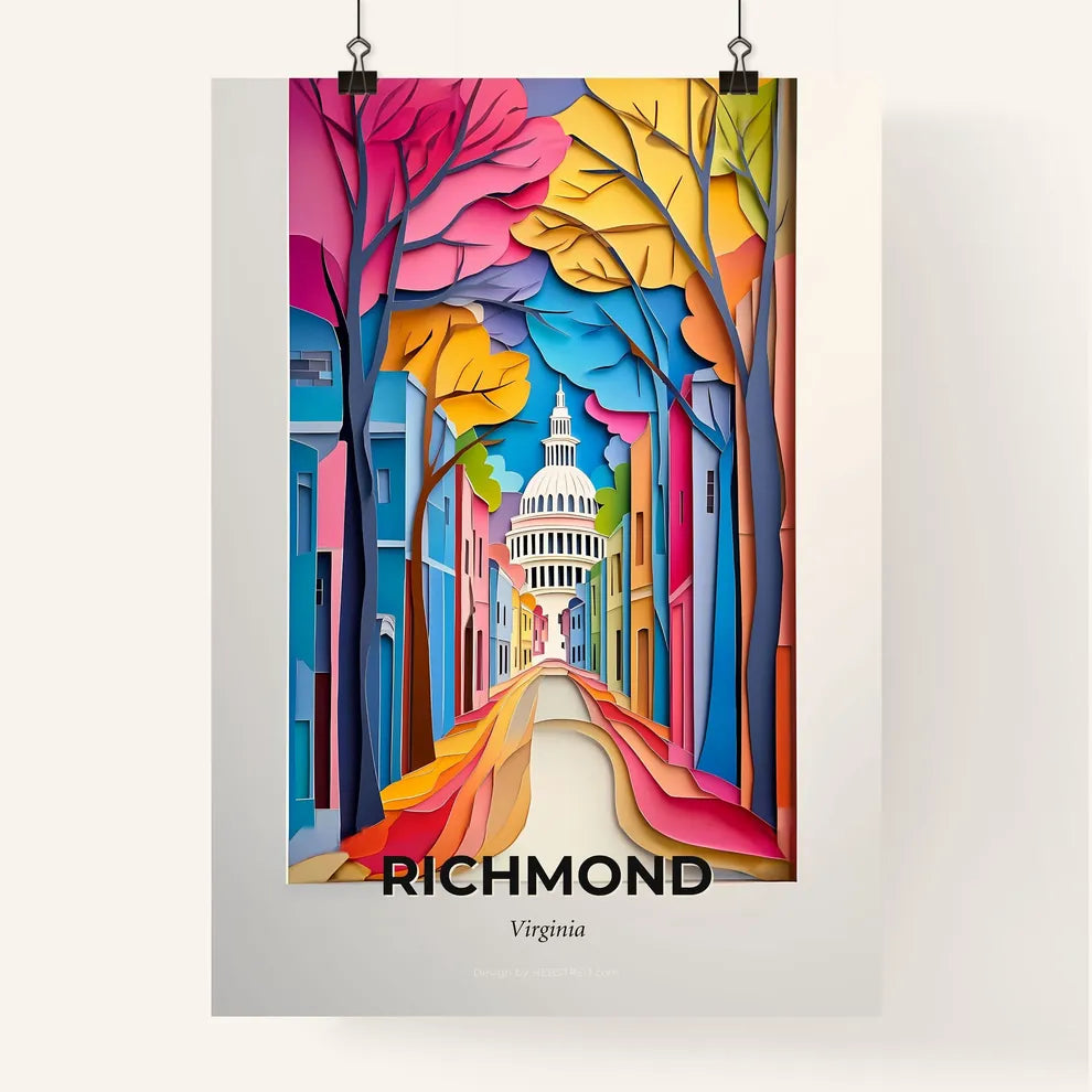 Vivid Richmond, Virginia, Colorful Poster