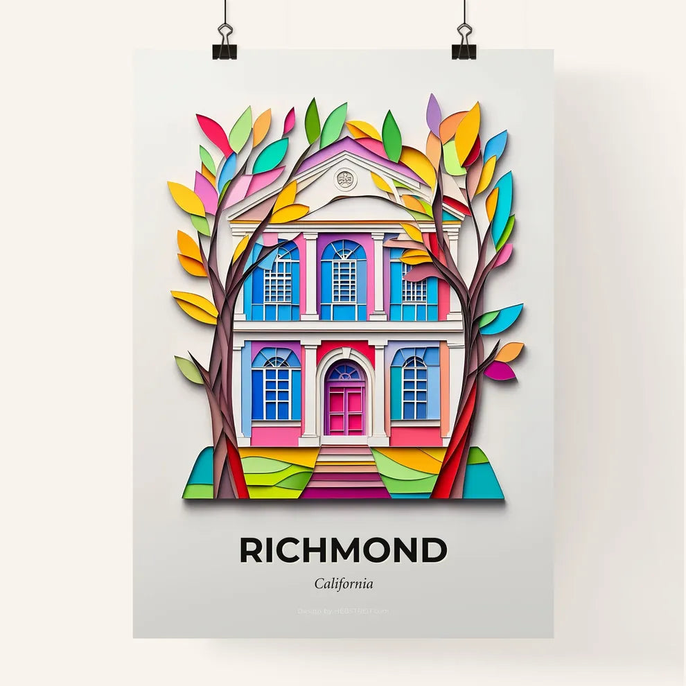 Vivid Richmond, California, Colorful Poster