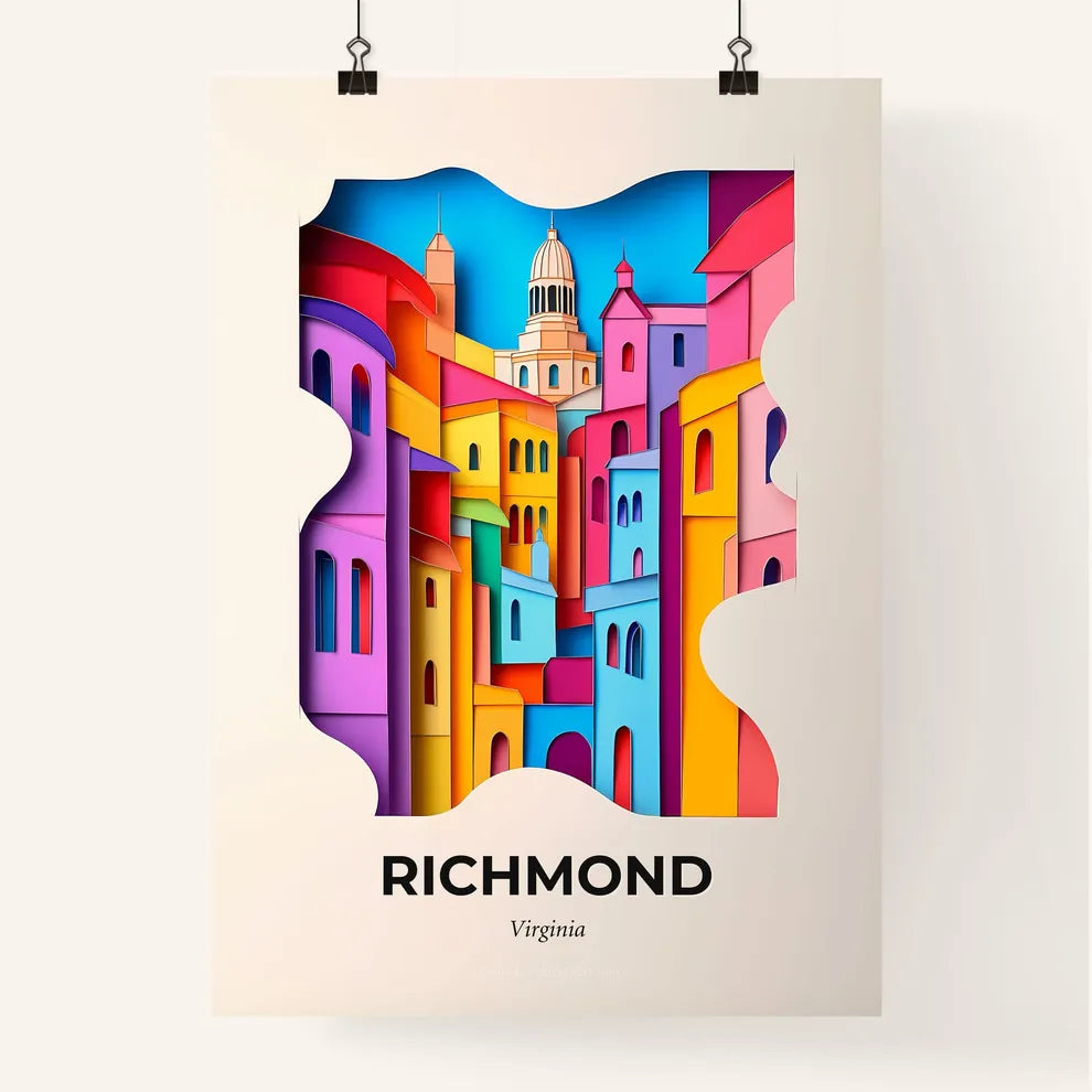 Vivid Richmond, Virginia, Colorful Poster