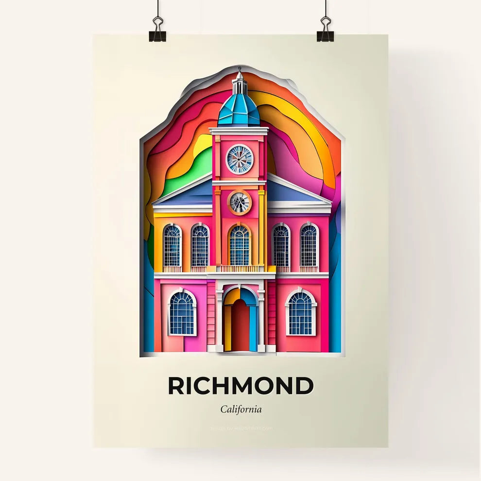 Vivid Richmond, California, Colorful Poster