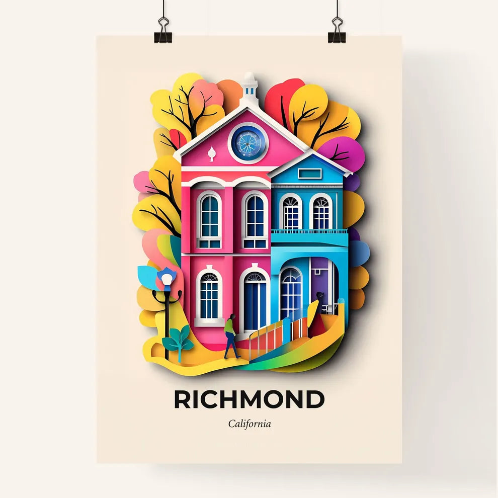Vivid Richmond, California, Colorful Poster