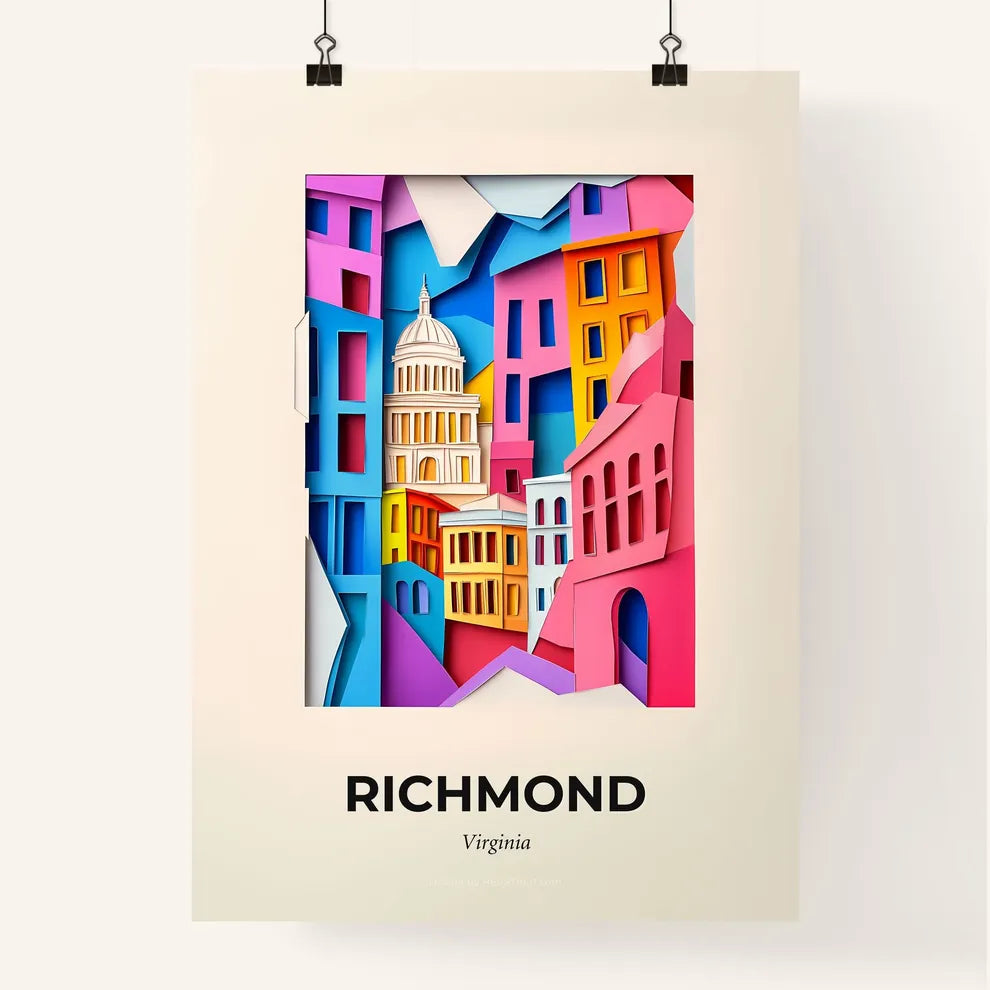 Vivid Richmond, Virginia, Colorful Poster