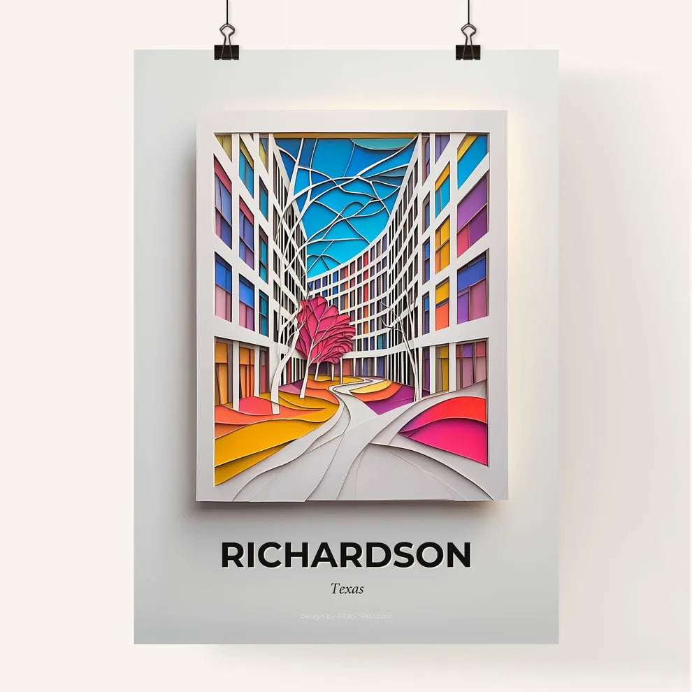 Vivid Richardson, Texas, Colorful Poster