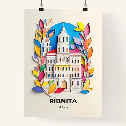 Vivid Rîbnița, Moldova, Colorful Poster