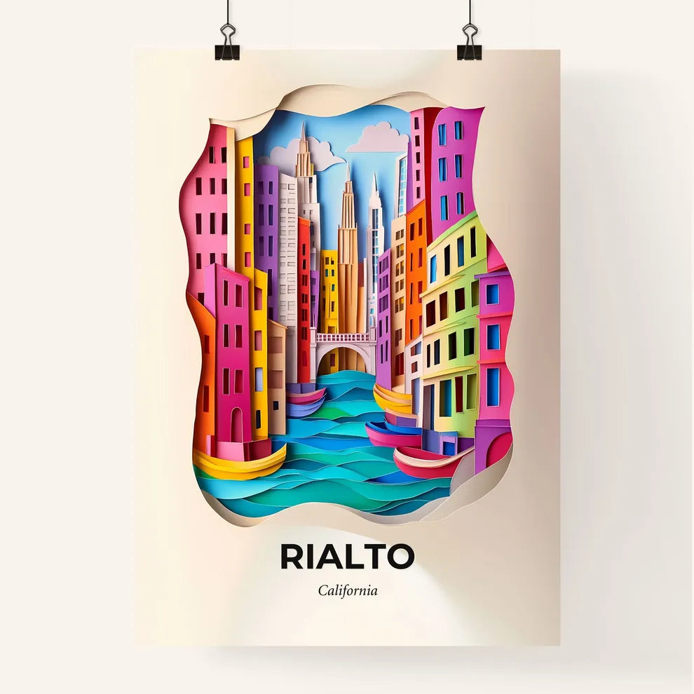 Vivid Rialto, California, Colorful Poster