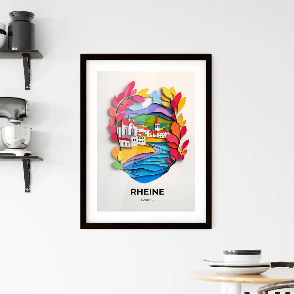 Vivid Rheine, Germany, Framed Wall Art