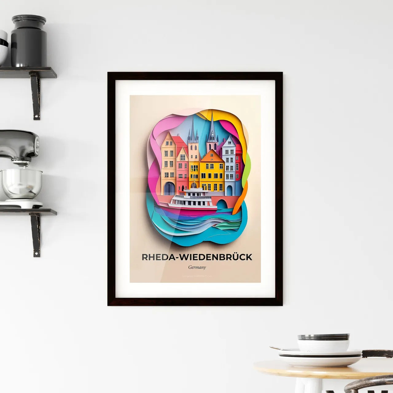 Vivid Rhed, Framed Wall Art