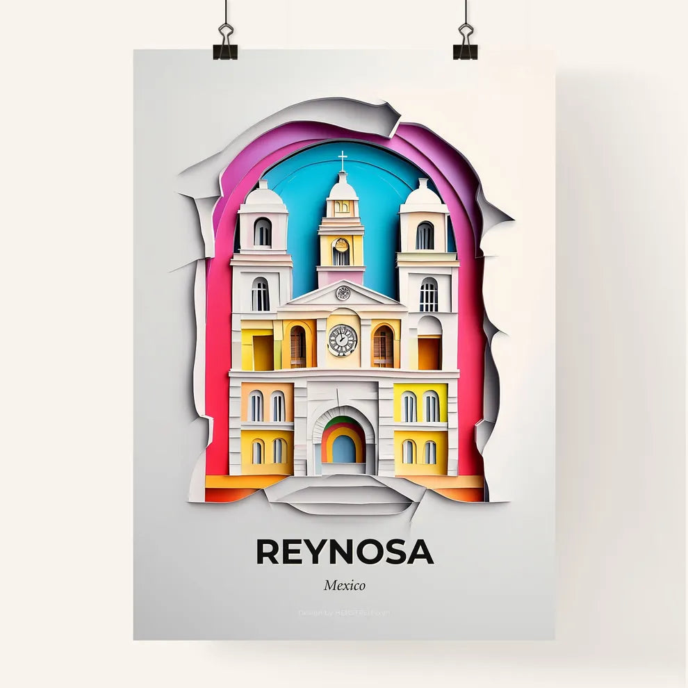 Vivid Reynosa, Mexico, Colorful Poster