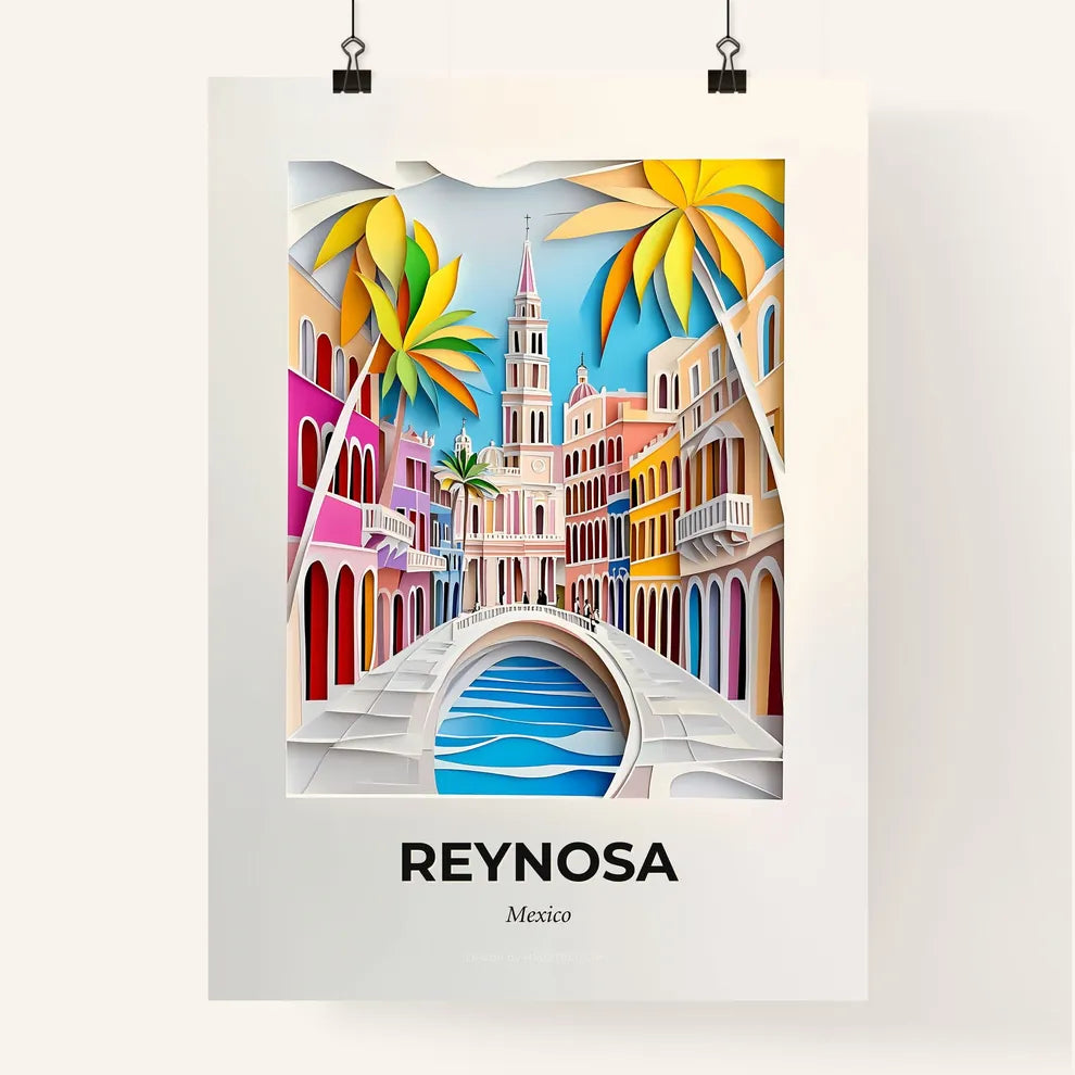 Vivid Reynosa, Mexico, Colorful Poster