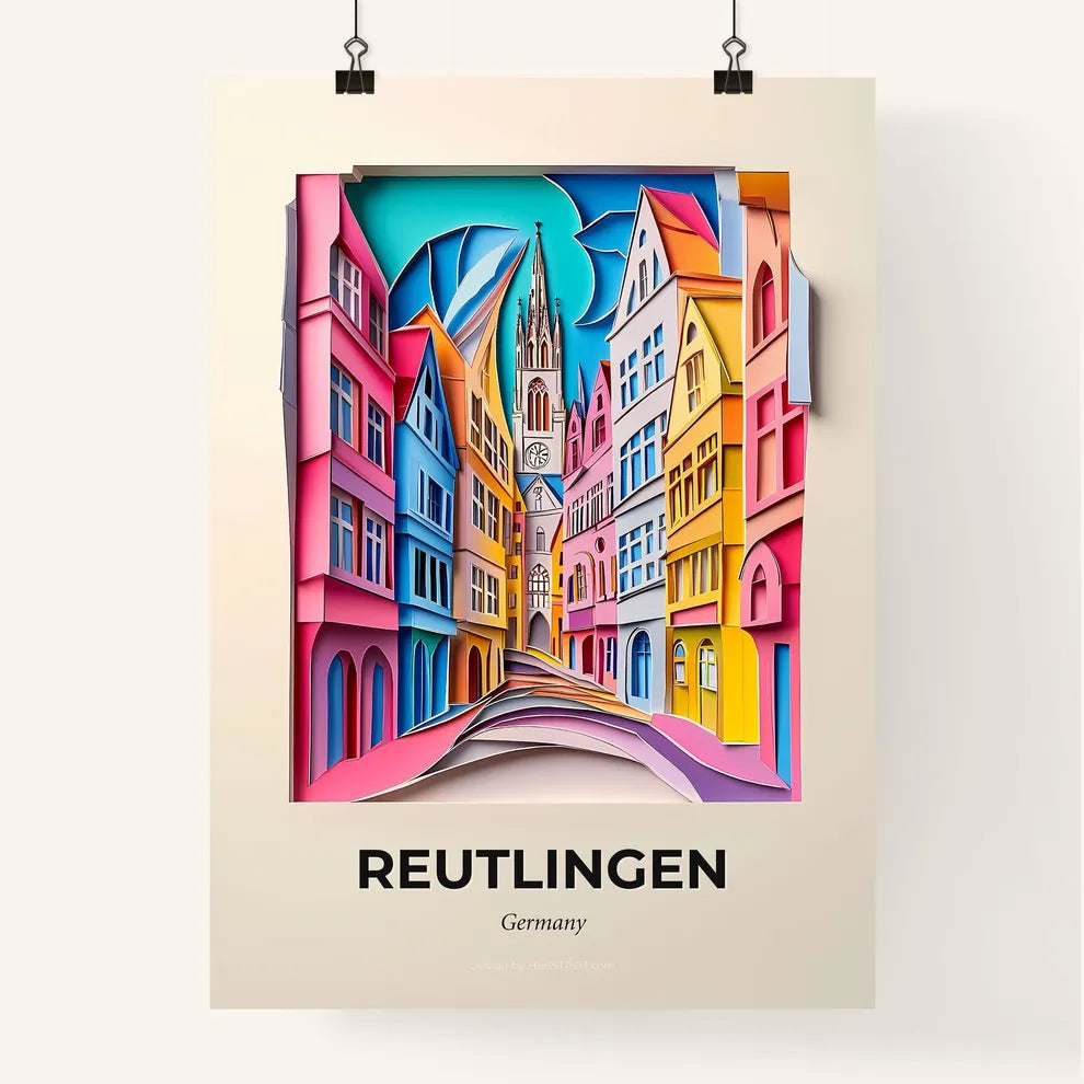 Vivid Reutlingen, Germany, Colorful Poster