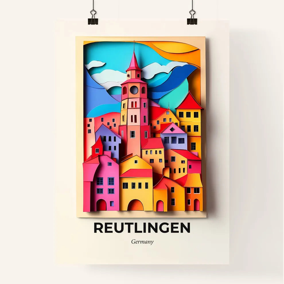Vivid Reutlingen, Germany, Colorful Poster