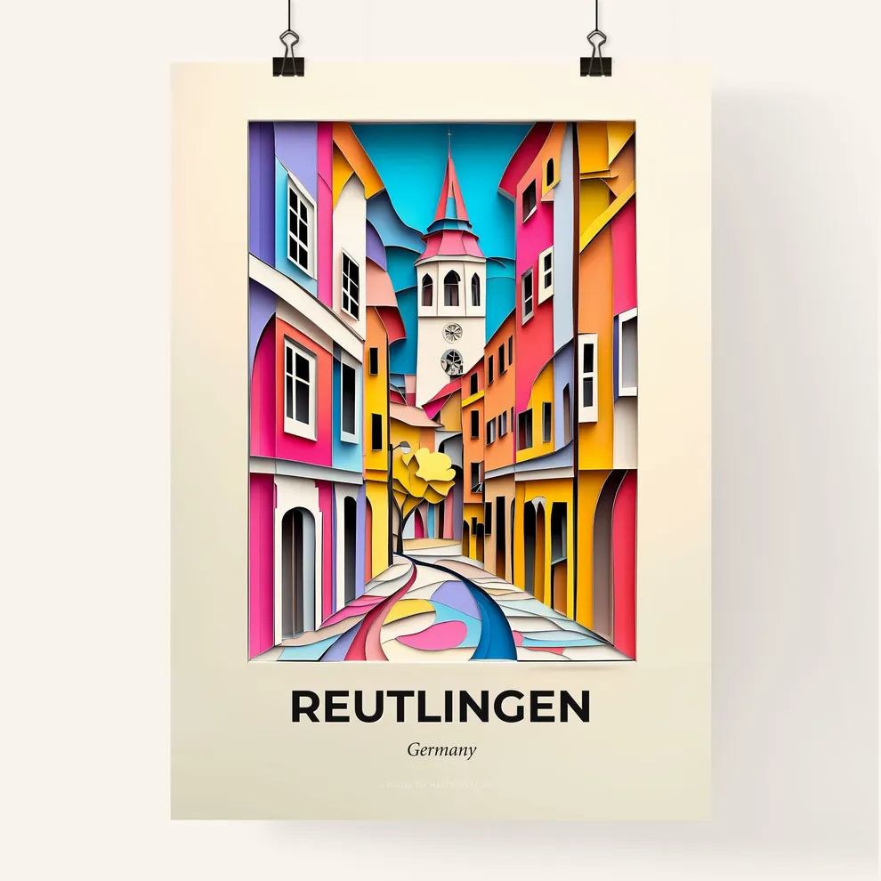 Vivid Reutlingen, Germany, Colorful Poster