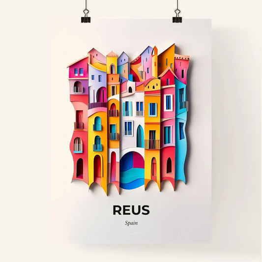 Vivid Reus, Spain, Colorful Poster