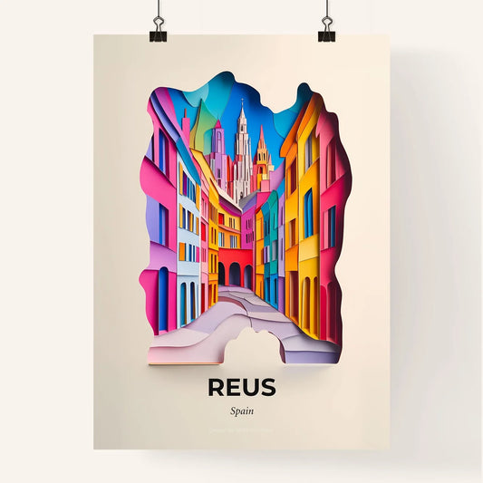 Vivid Reus, Spain, Colorful Poster