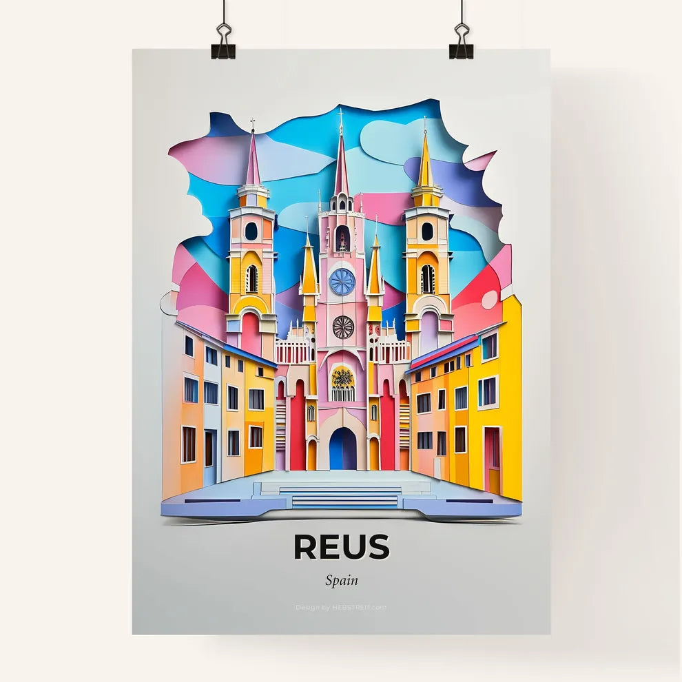 Vivid Reus, Spain, Colorful Poster