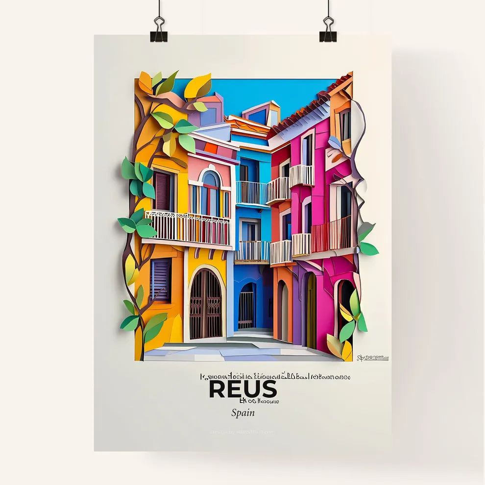 Vivid Reus, Spain, Colorful Poster
