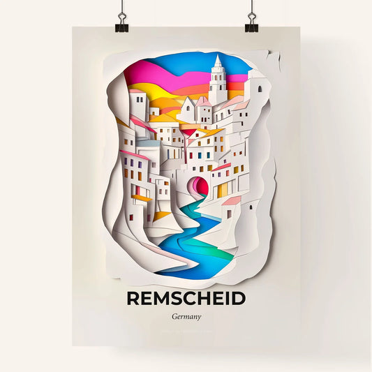 Vivid Remscheid, Germany, Colorful Poster