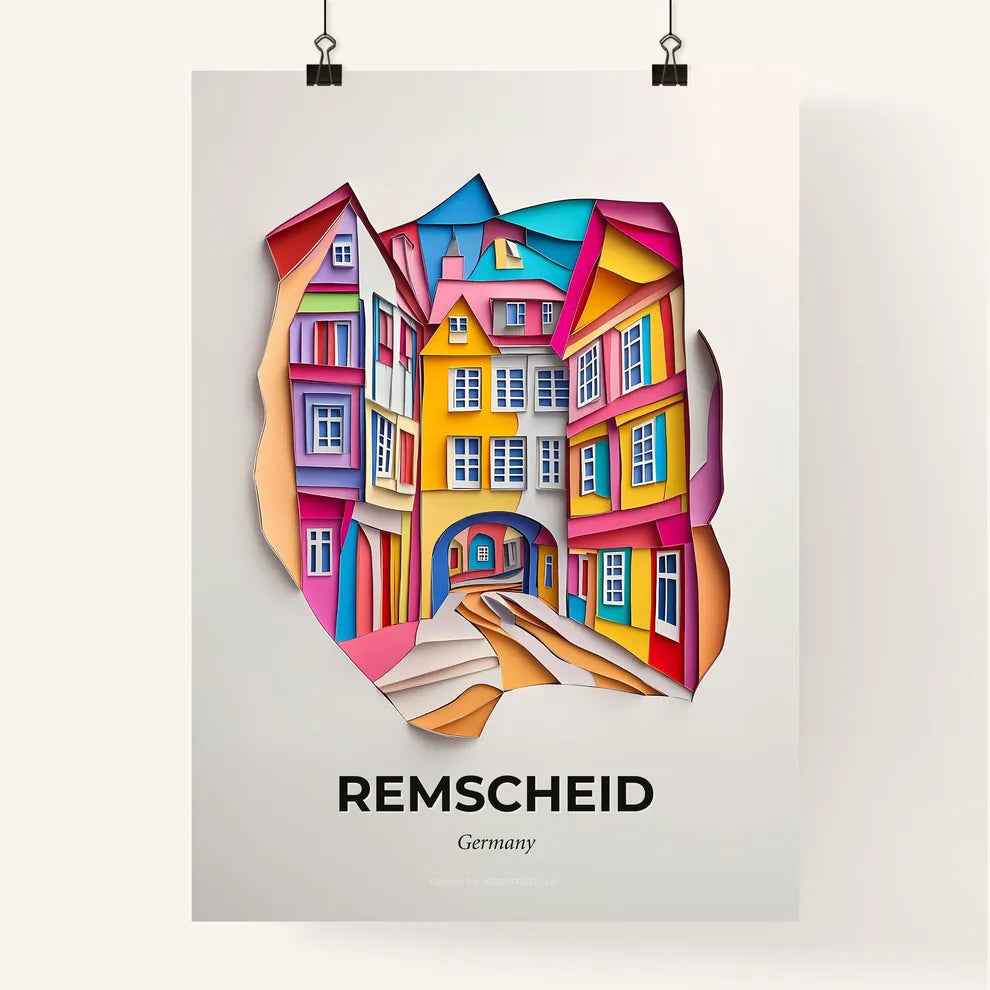 Vivid Remscheid, Germany, Colorful Poster