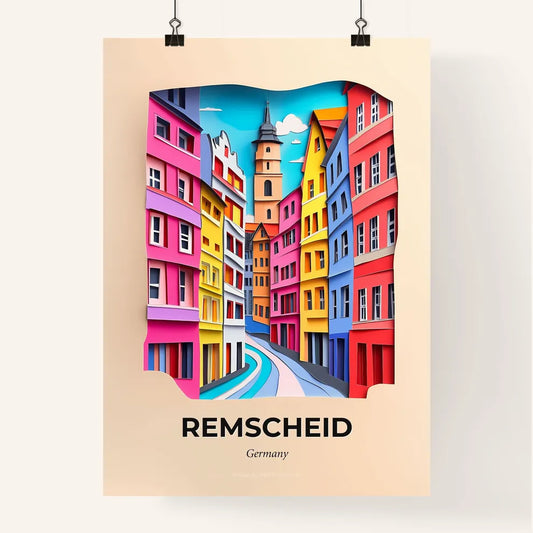 Vivid Remscheid, Germany, Colorful Poster