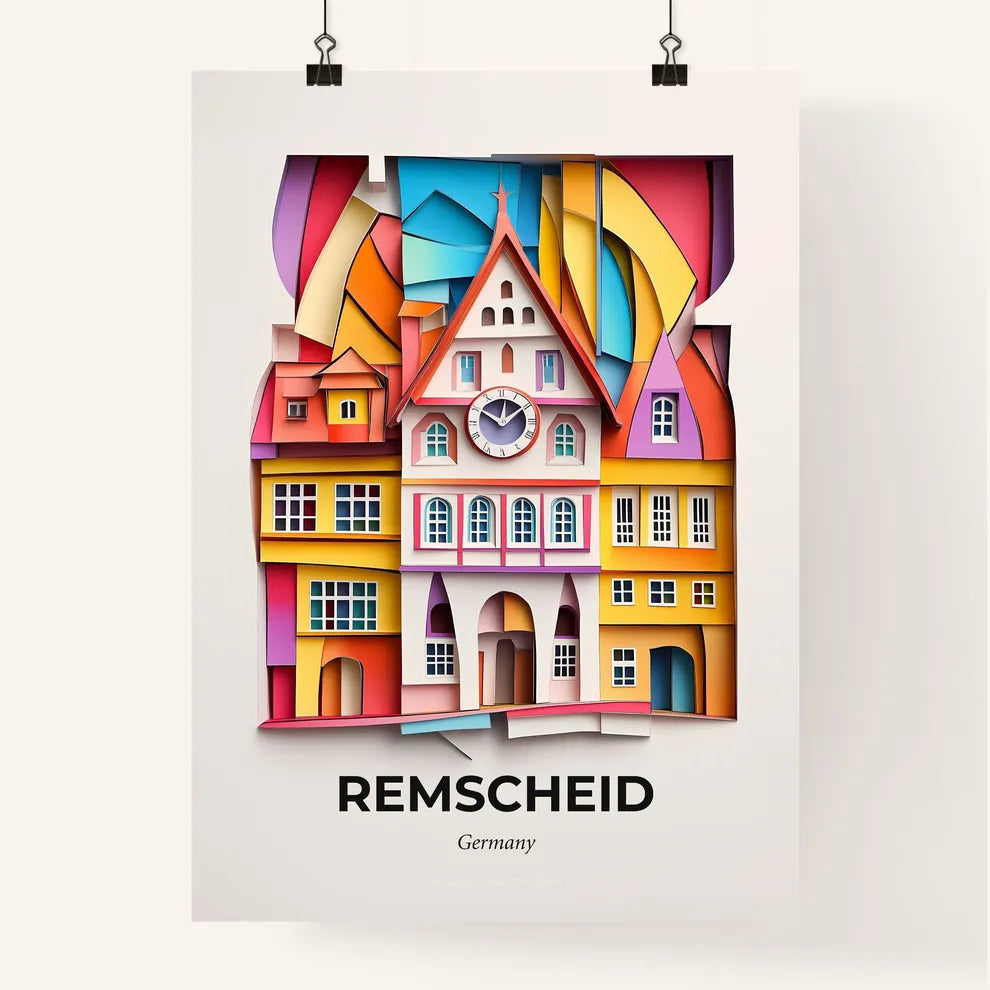 Vivid Remscheid, Germany, Colorful Poster