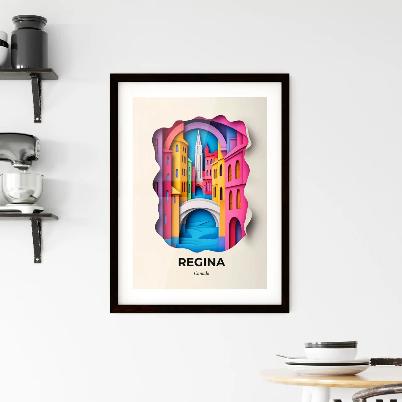 Vivid Regina, Canada, Framed Wall Art