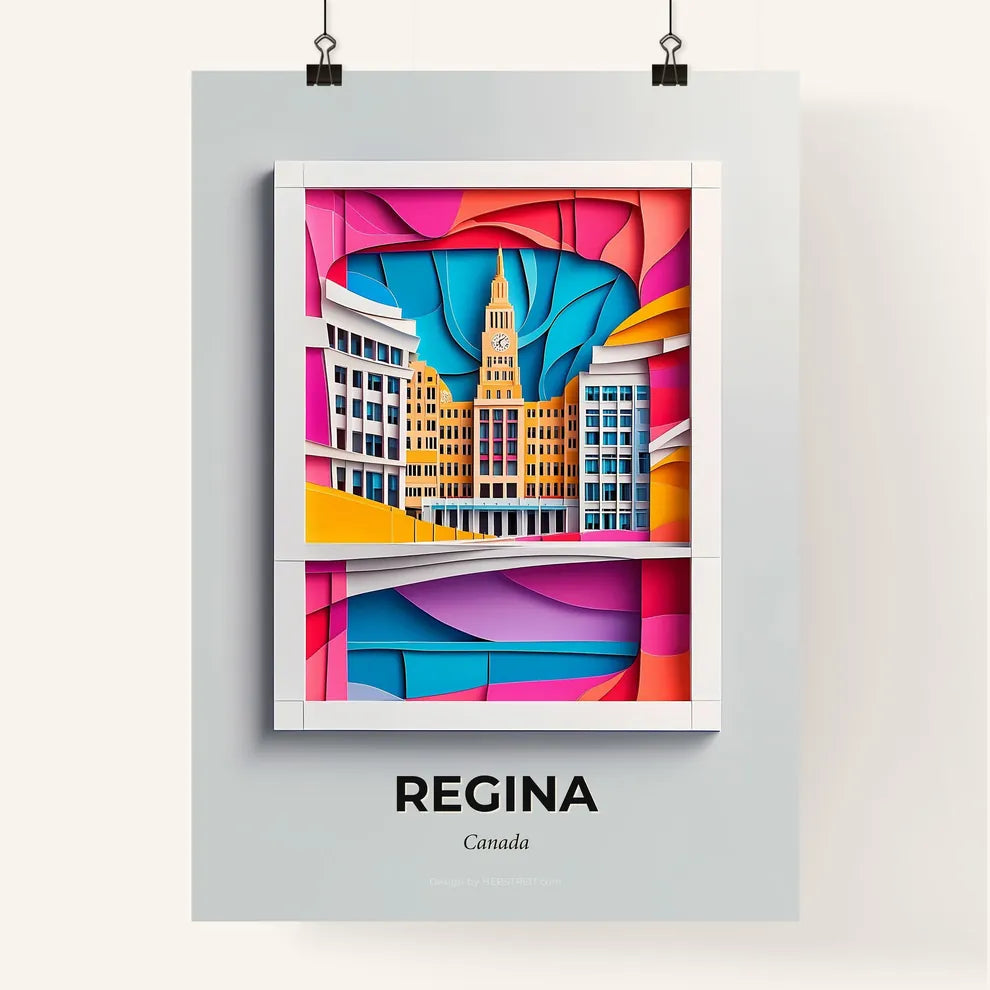 Vivid Regina, Canada, Colorful Poster