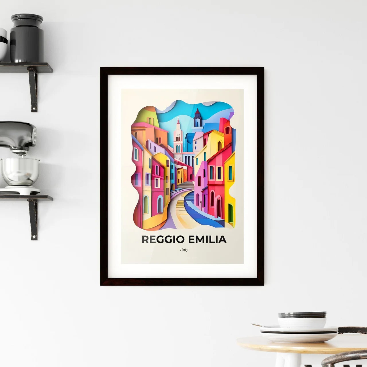 Vivid Reggio Emilia, Italy, Framed Wall Art