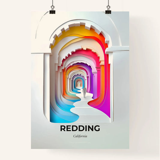 Vivid Redding, California, Colorful Poster