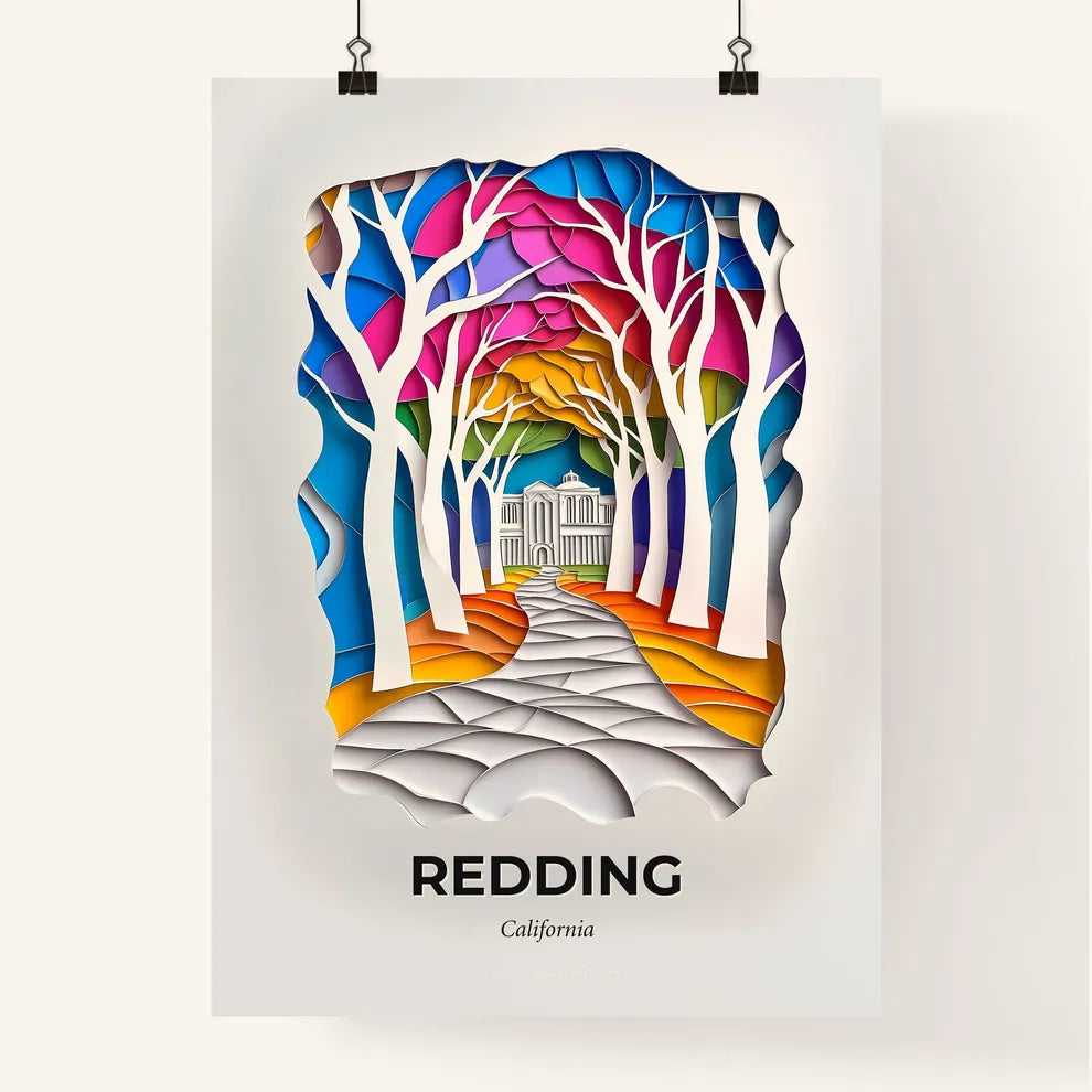 Vivid Redding, California, Colorful Poster