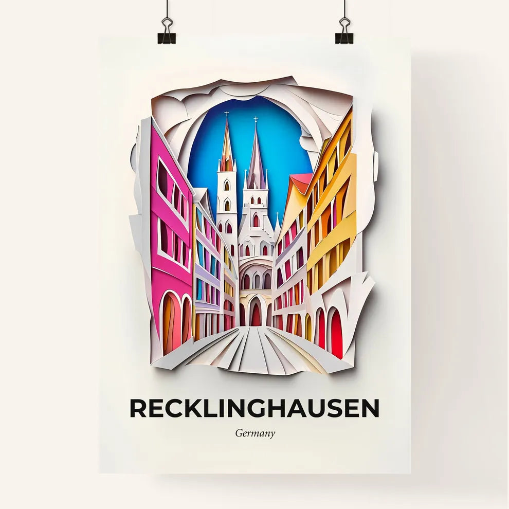 Vivid Recklinghausen, Germany, Colorful Poster