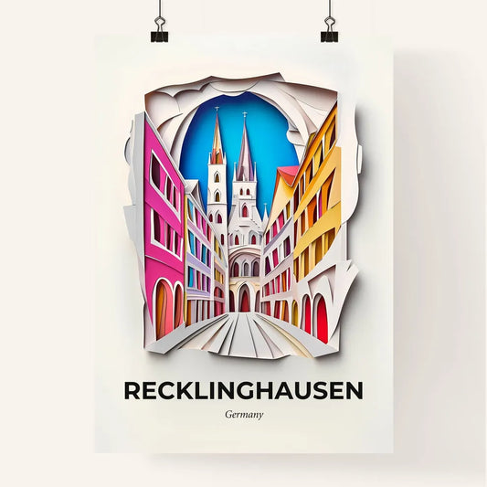 Vivid Recklinghausen, Germany, Colorful Poster