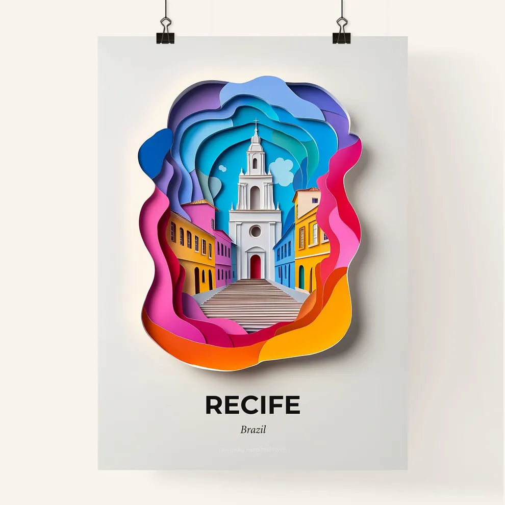 Vivid Recife, Brazil, Colorful Poster