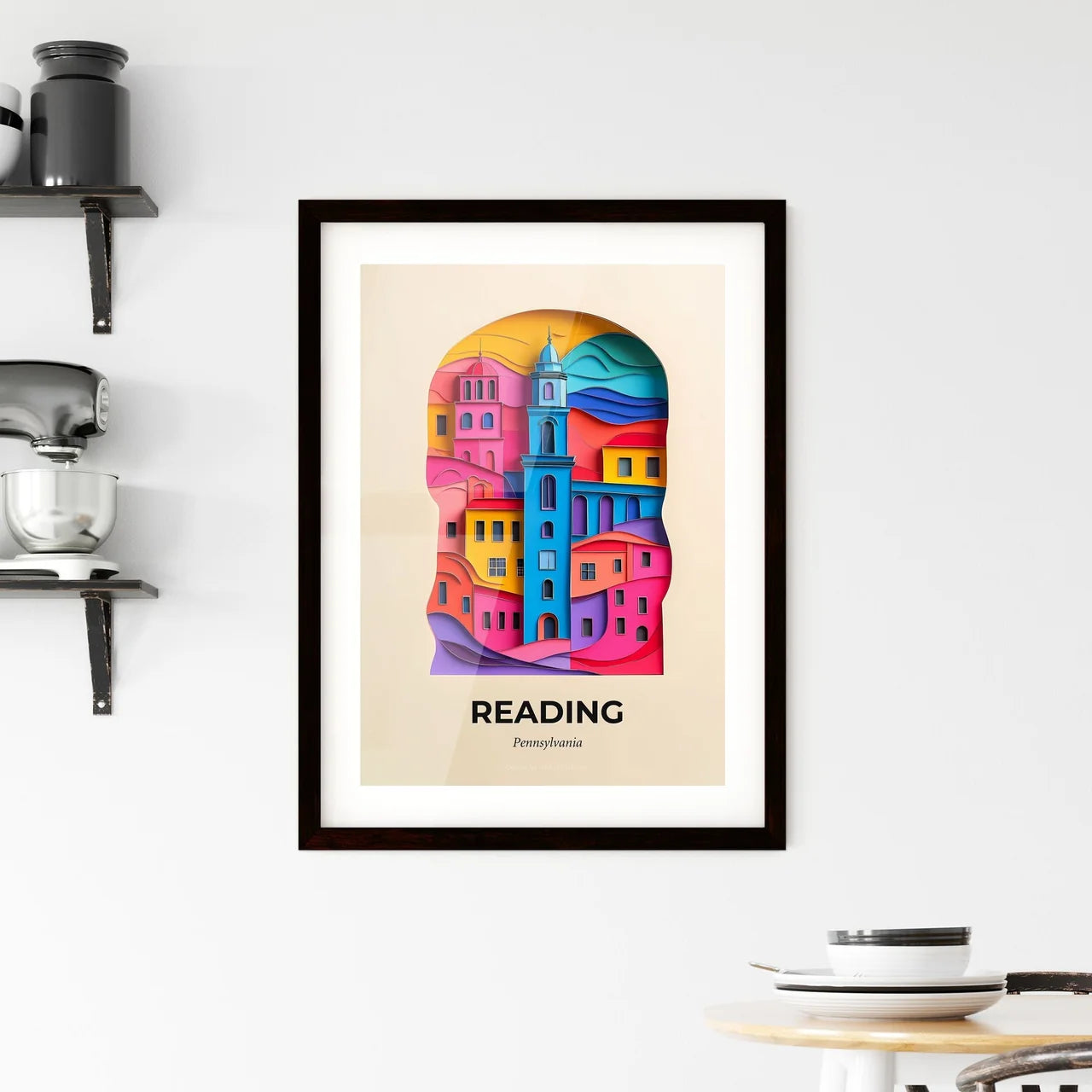 Vivid Reading, Pennsylvania, Framed Wall Art