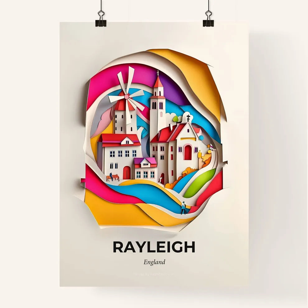 Vivid Rayleigh, England, Colorful Poster
