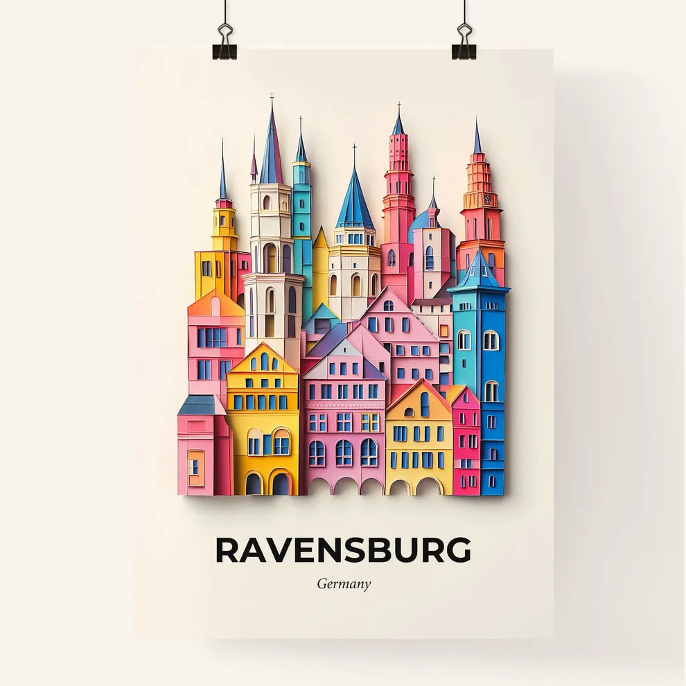 Vivid Ravensburg, Germany, Colorful Poster