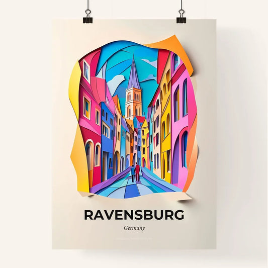Vivid Ravensburg, Germany, Colorful Poster