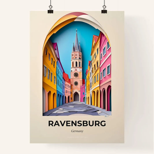 Vivid Ravensburg, Germany, Colorful Poster